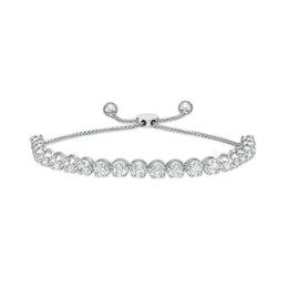 3 CT. T.W. Certified Lab-Created Diamond Line Bolo Bracelet in 14K White Gold (F/SI2) – 9.5&quot;