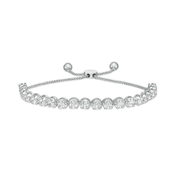 3 CT. T.w. Certified Lab-Grown Diamond Line Bolo Bracelet in 14K White Gold (F/Si2) â 9.5"