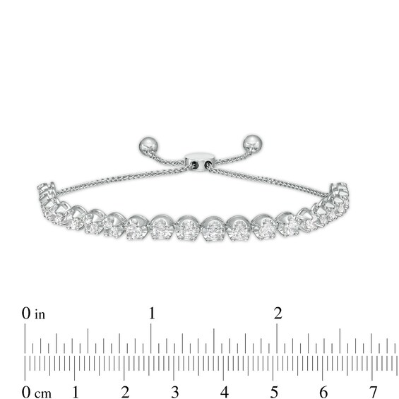 3 CT. T.w. Certified Lab-Grown Diamond Line Bolo Bracelet in 14K White Gold (F/Si2) â 9.5"