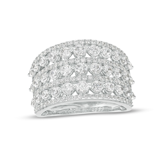 2 CT. T.w. Certified Lab-Grown Diamond Multi-Row Ring in 14K White Gold