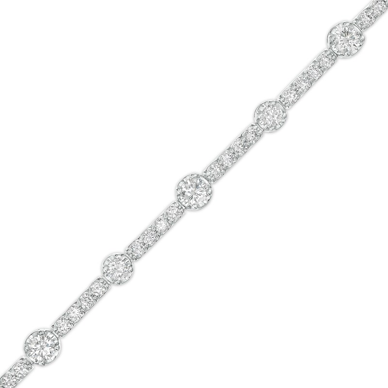 4 CT. T.W. Certified Lab-Created Diamond Alternating Bracelet in 14K White Gold (F/SI2)