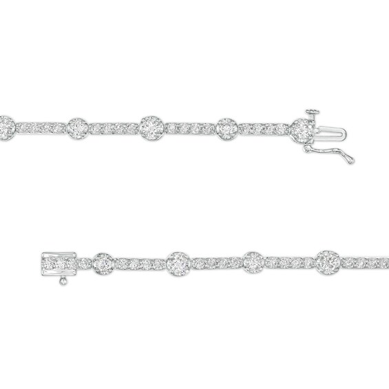 4 CT. T.w. Certified Lab-Grown Diamond Alternating Bracelet in 14K White Gold (F/Si2)