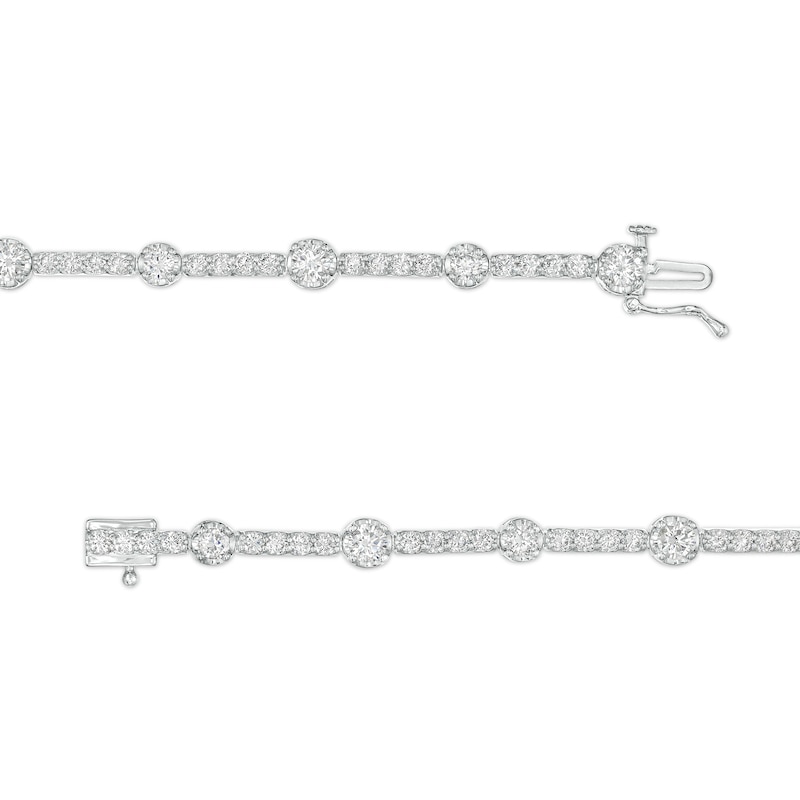 4 CT. T.W. Certified Lab-Created Diamond Alternating Bracelet in 14K White Gold (F/SI2)