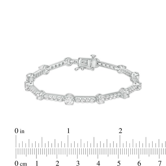 4 CT. T.w. Certified Lab-Grown Diamond Alternating Bracelet in 14K White Gold (F/Si2)