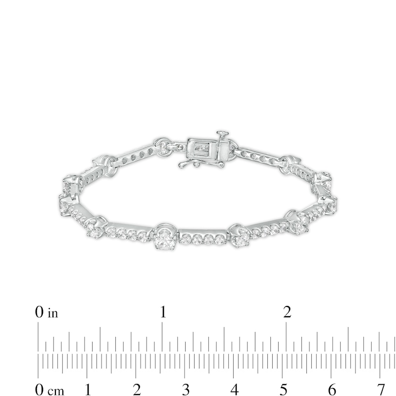 4 CT. T.W. Certified Lab-Created Diamond Alternating Bracelet in 14K White Gold (F/SI2)