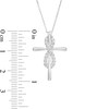 Thumbnail Image 3 of 1/3 CT. T.W. Certified Lab-Grown Diamond Infinity Cross Pendant in 14K White Gold (F/SI2)