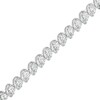 Thumbnail Image 0 of 5 CT. T.W. Certified Lab-Created Diamond Swirl Tennis Bracelet in 14K White Gold (F/SI2)
