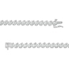 Thumbnail Image 2 of 5 CT. T.W. Certified Lab-Created Diamond Swirl Tennis Bracelet in 14K White Gold (F/SI2)