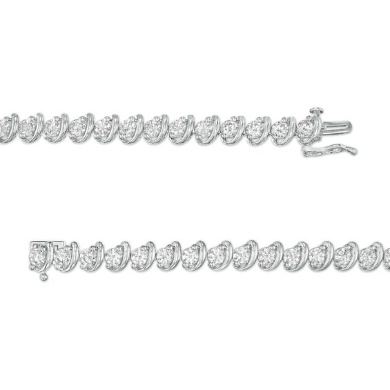 5 CT. T.w. Certified Lab-Grown Diamond Swirl Tennis Bracelet in 14K White Gold (F/Si2)