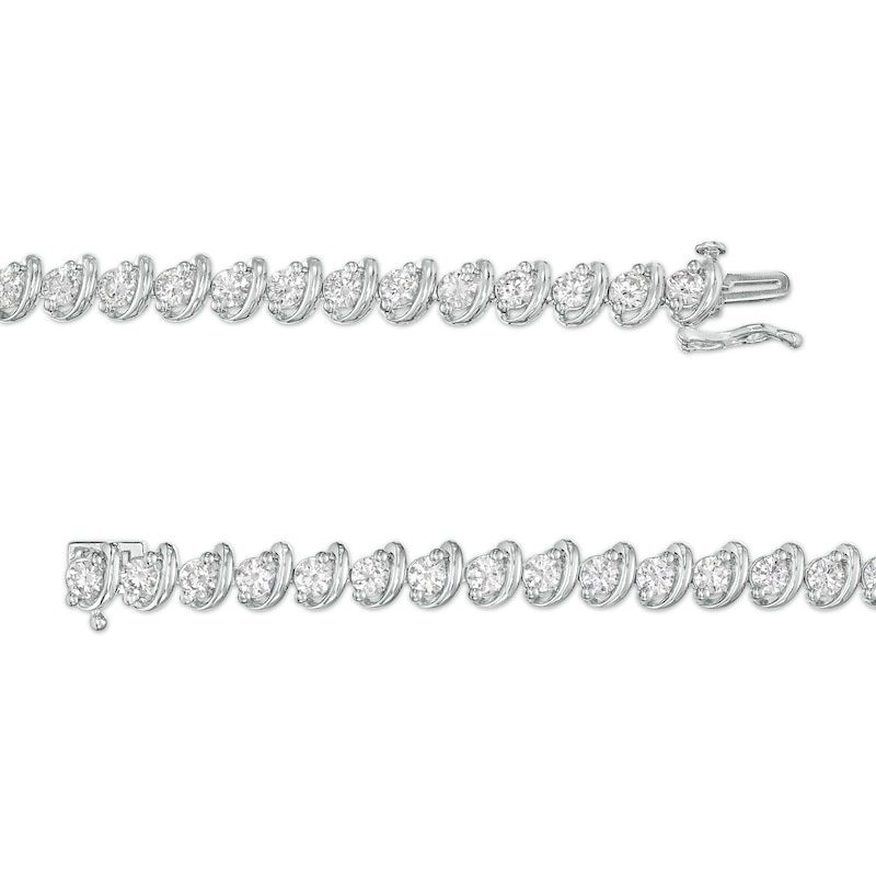 5 CT. T.W. Certified Lab-Created Diamond Swirl Tennis Bracelet in 14K White Gold (F/SI2)