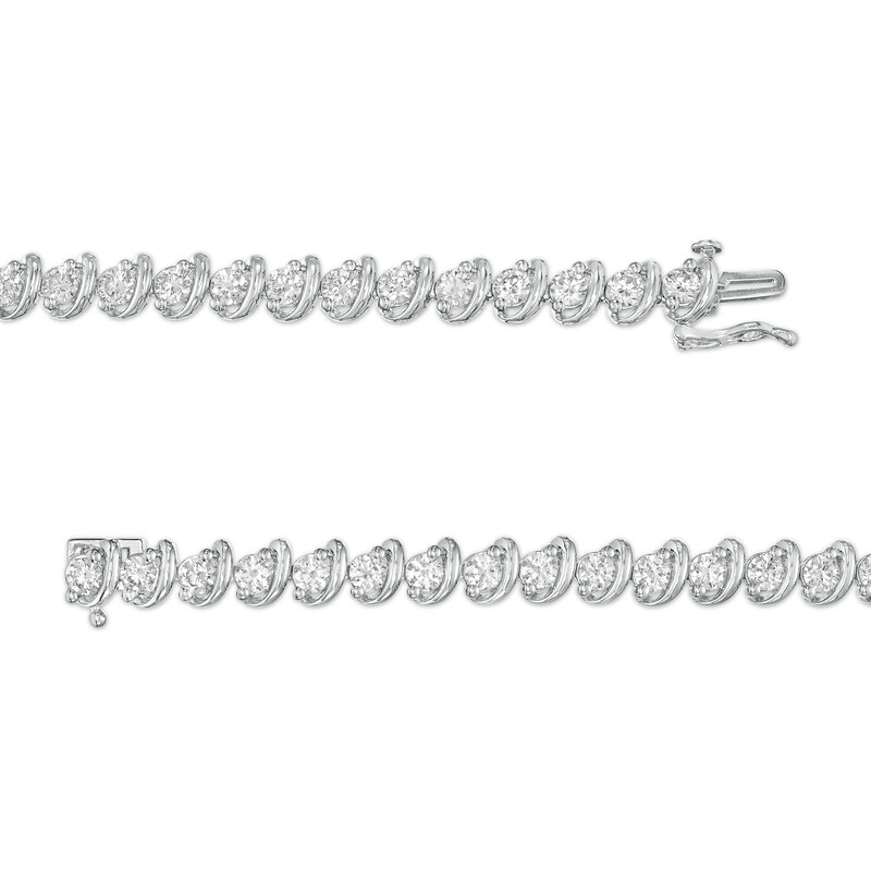 5 CT. T.W. Certified Lab-Created Diamond Swirl Tennis Bracelet in 14K White Gold (F/SI2)