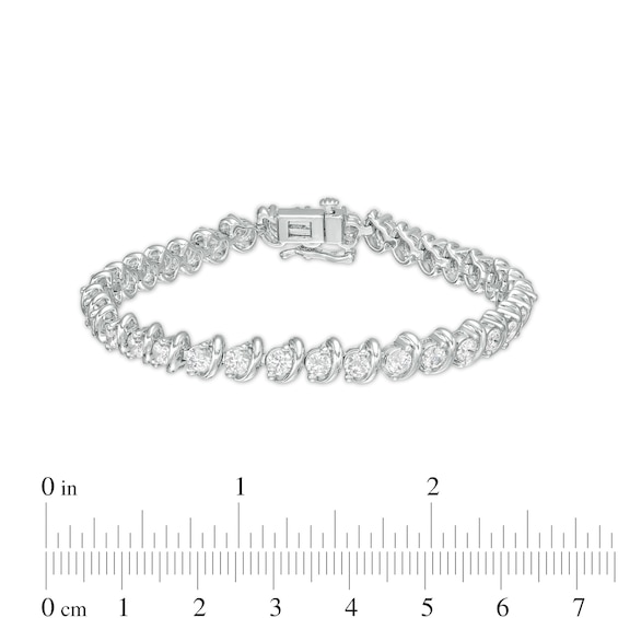 5 CT. T.w. Certified Lab-Grown Diamond Swirl Tennis Bracelet in 14K White Gold (F/Si2)
