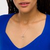 Thumbnail Image 2 of 1/3 CT. T.W. Certified Lab-Grown Diamond Cross Pendant in 14K White Gold (F/SI2)