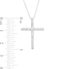 Thumbnail Image 3 of 1/3 CT. T.W. Certified Lab-Grown Diamond Cross Pendant in 14K White Gold (F/SI2)