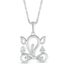 Thumbnail Image 1 of Diamond Accent Abstract Ganesha Pendant in Sterling Silver