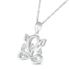 Thumbnail Image 2 of Diamond Accent Abstract Ganesha Pendant in Sterling Silver