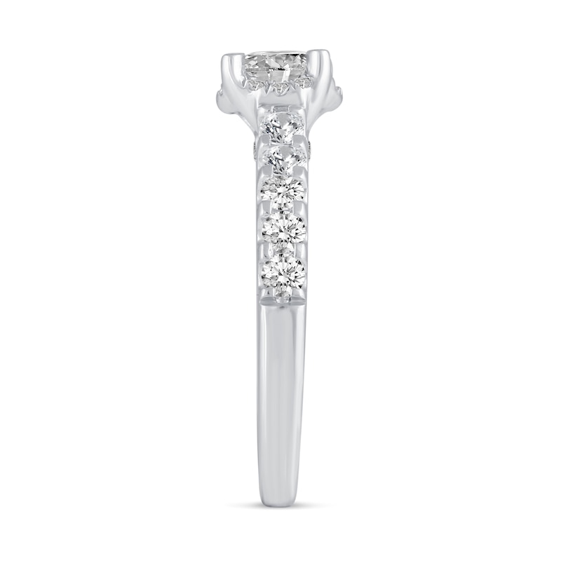 Main Image 5 of 2 CT. T.W. Diamond Hidden Frame Bridal Set in 14K White Gold (I/I2)