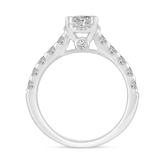 2 CT. T.w. Diamond Hidden Frame Bridal Set in 14K White Gold (I/I2)