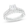Thumbnail Image 1 of 1-3/8 CT. T.W. Diamond Hidden Frame Bridal Set in 14K White Gold (I/I2)