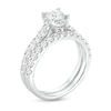 Thumbnail Image 3 of 1-3/8 CT. T.W. Diamond Hidden Frame Bridal Set in 14K White Gold (I/I2)