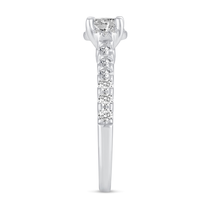 Main Image 5 of 1-3/8 CT. T.W. Diamond Hidden Frame Bridal Set in 14K White Gold (I/I2)