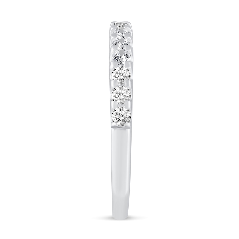 Main Image 8 of 1-3/8 CT. T.W. Diamond Hidden Frame Bridal Set in 14K White Gold (I/I2)