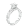 Thumbnail Image 3 of 1-3/8 CT. T.W. Princess-Cut Diamond Hidden Frame Bridal Set in 14K White Gold (I/I2)
