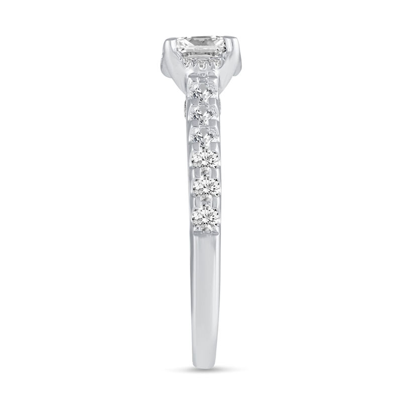 Main Image 5 of 1-3/8 CT. T.W. Princess-Cut Diamond Hidden Frame Bridal Set in 14K White Gold (I/I2)