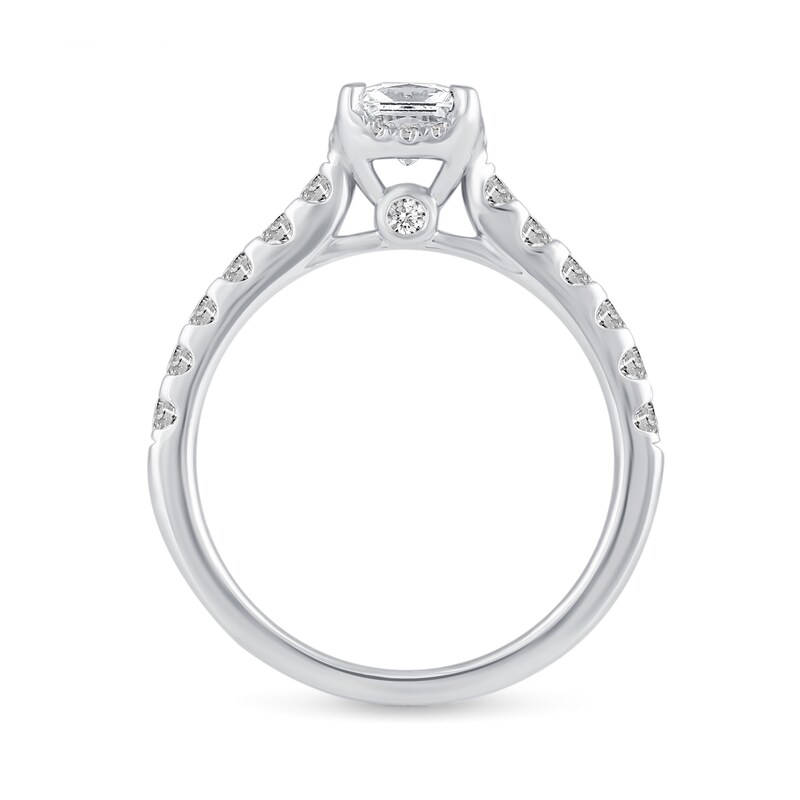 Main Image 6 of 1-3/8 CT. T.W. Princess-Cut Diamond Hidden Frame Bridal Set in 14K White Gold (I/I2)