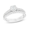 Thumbnail Image 1 of 1 CT. T.W. Diamond Hidden Frame Bridal Set in 14K White Gold (I/I2)