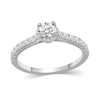 Thumbnail Image 4 of 1 CT. T.W. Diamond Hidden Frame Bridal Set in 14K White Gold (I/I2)