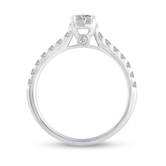 1 CT. T.w. Diamond Hidden Frame Bridal Set in 14K White Gold (I/I2)