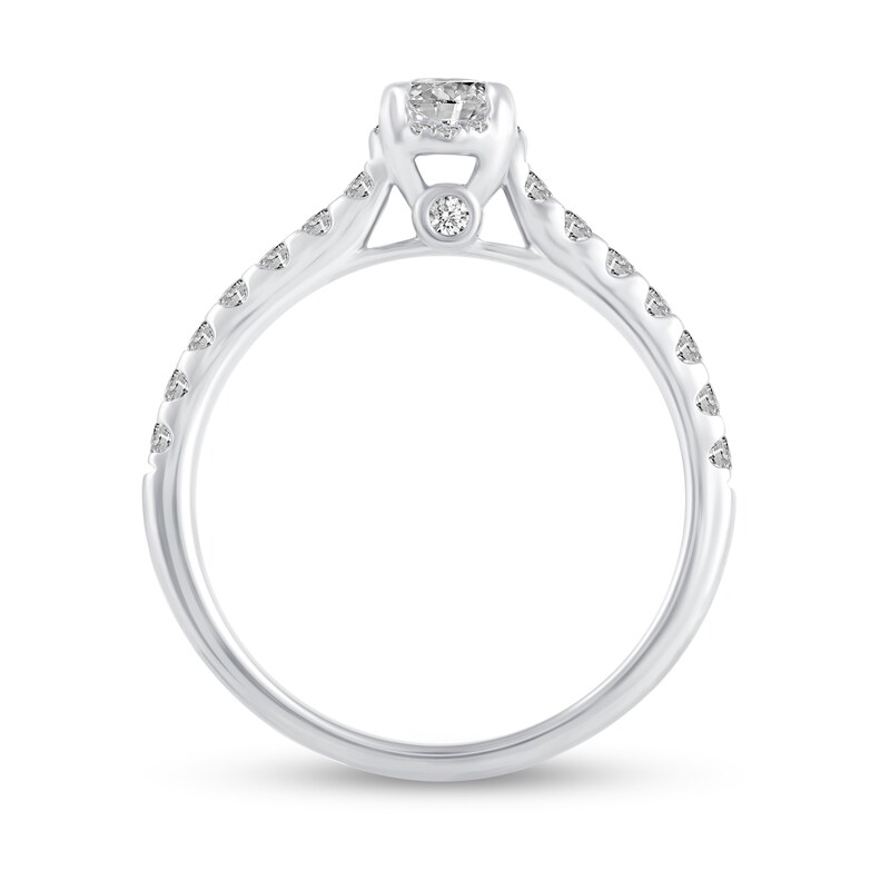 Main Image 6 of 1 CT. T.W. Diamond Hidden Frame Bridal Set in 14K White Gold (I/I2)
