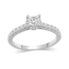 Thumbnail Image 4 of 1 CT. T.W. Princess-Cut Diamond Hidden Frame Bridal Set in 14K White Gold (I/I2)