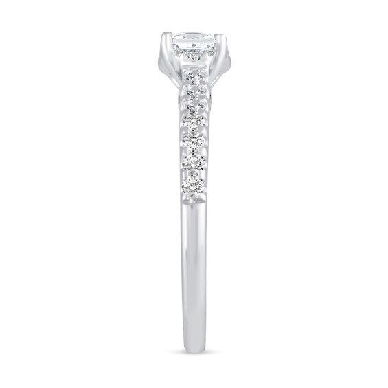 1 CT. T.w. Princess-Cut Diamond Hidden Frame Bridal Set in 14K White Gold (I/I2)