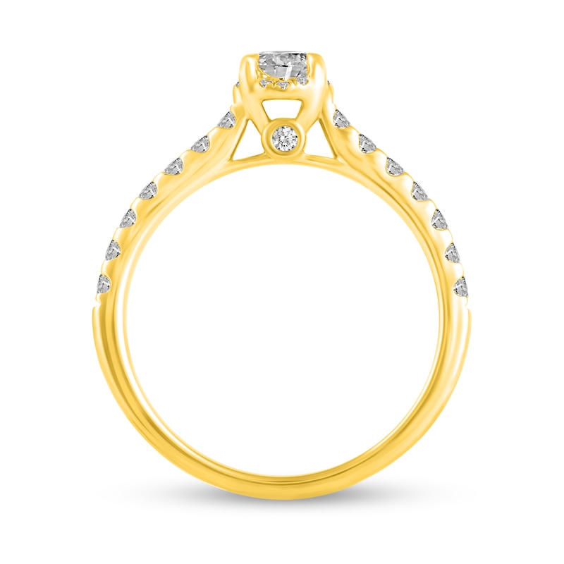 Main Image 6 of 1 CT. T.W. Diamond Hidden Frame Bridal Set in 14K Gold (I/I2)