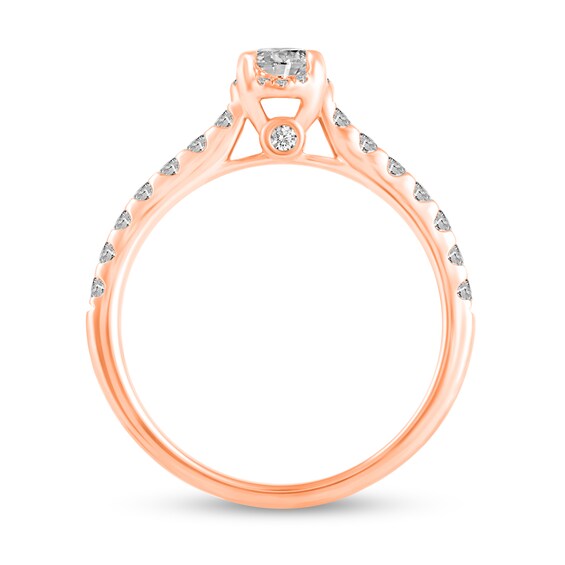1 CT. T.w. Diamond Hidden Frame Bridal Set in 14K Rose Gold (I/I2)