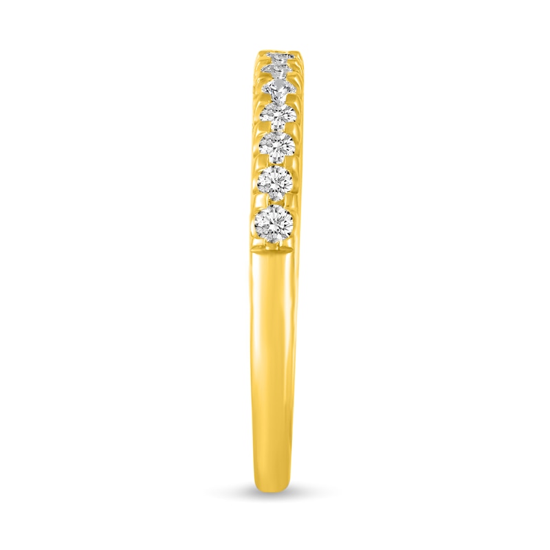 Main Image 8 of 1 CT. T.W. Princess-Cut Diamond Hidden Frame Bridal Set in 14K Gold (I/I2)