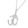 Thumbnail Image 2 of 1/4 CT. T.W. Diamond Om Symbol Pendant in Sterling Silver