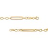 Thumbnail Image 3 of Paper Clip Link and Rolo Chain Bracelet in Hollow 10K Gold - 7.5"