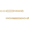 Thumbnail Image 2 of Paper Clip Link and Rolo Chain Bracelet in Hollow 10K Gold - 7.5"