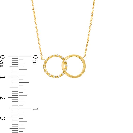 1/20 CT. T.w. Diamond Interlocking Circle Necklace in 10K Gold â 17"