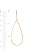 Outlined Teardrop Earrings in 10K Gold