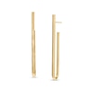 Thumbnail Image 1 of Paper Clip-Style J-Hoop Earrings in 10K Gold