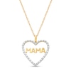 Thumbnail Image 1 of 1/10 CT. T.W. Diamond "MAMA" Heart Pendant in 10K Gold
