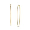 Thumbnail Image 1 of Oval Paper Clip-Style Hoop Earrings in 10K Gold