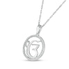Thumbnail Image 2 of 1/6 CT. T.W. Diamond Ik Onkar Symbol in Circle Pendant in Sterling Silver