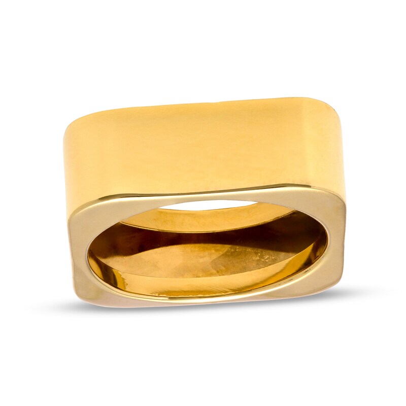 Main Image 1 of Square Block Ring in 10K Gold - Size 7