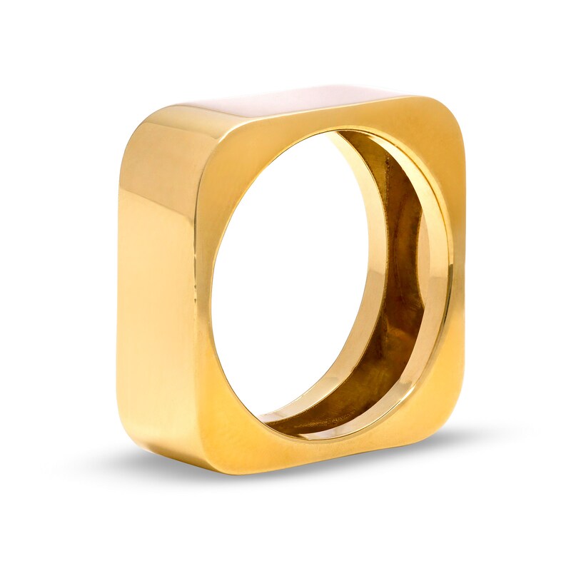 Main Image 3 of Square Block Ring in 10K Gold - Size 7