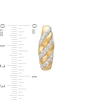 Thumbnail Image 3 of 1/10 CT. T.W. Diamond Swirl Hoop Earrings in 10K Gold